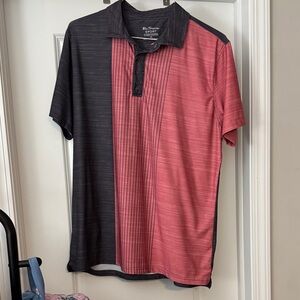 Ben Sherman Black and Red Striped Polo Shirt